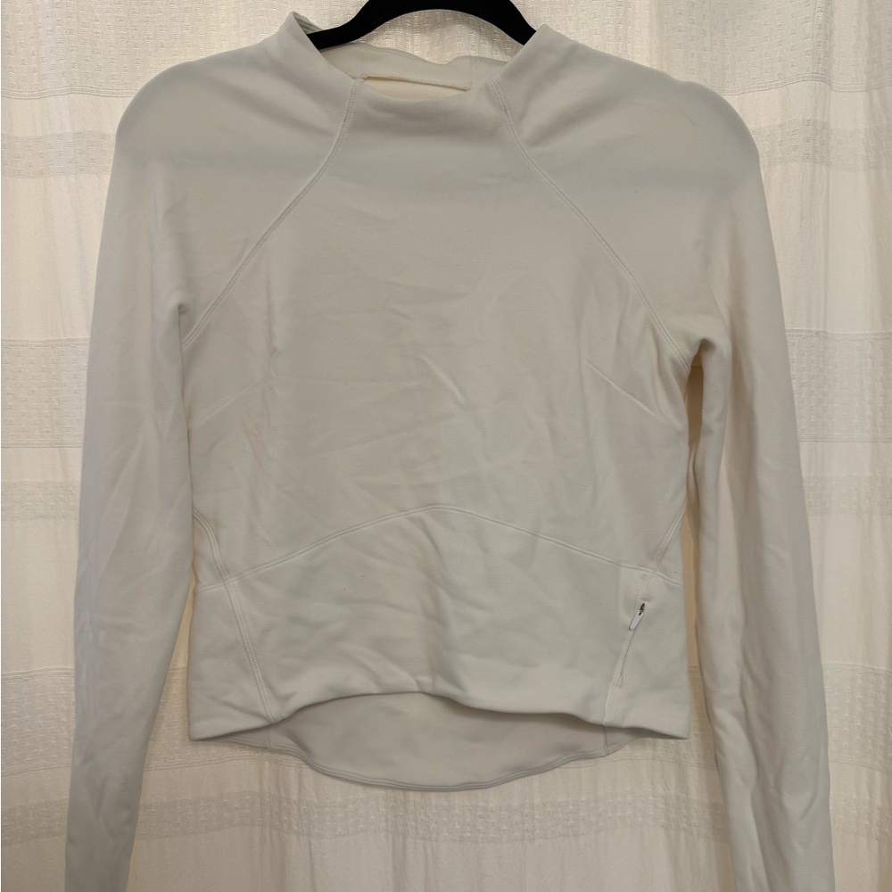 lululemon athletica Cream Long Sleeve Workout Top